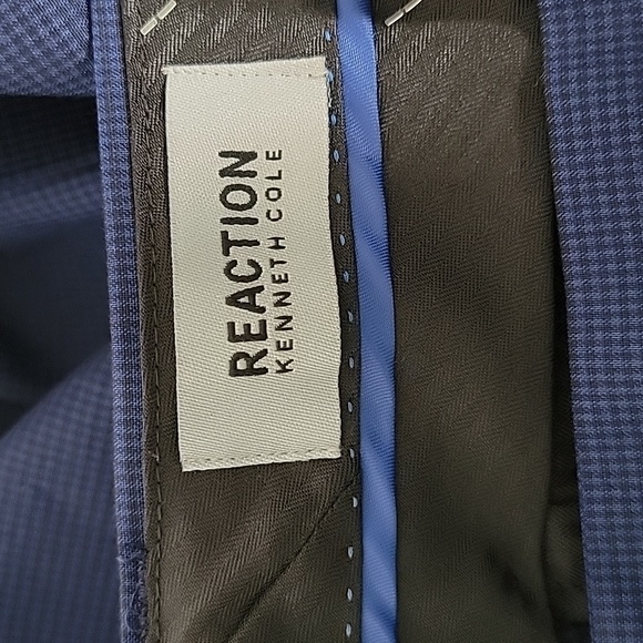 Reaction Kenneth Cole Tecni-Cole Plaid Suit Pants/ 42R X 32L - Picture 3 of 10